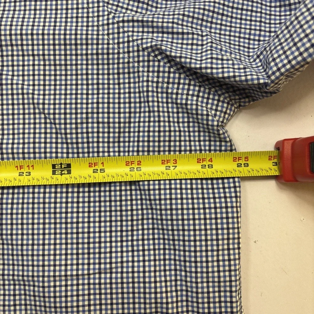 Polo Ralph Lauren Shirt Mens 2XB Blue Check‎ Classic Fit Button Down Pony